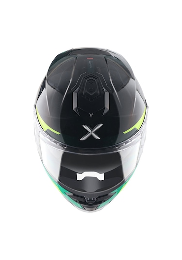 Axor Brutale Kryptıc Full Face Kapalı Kask Parlak Siyah - Yeşil