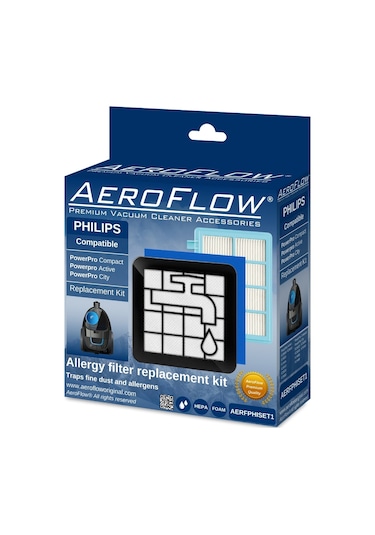 Aeroflow Philips Powerpro Active Fc9588/81 Uyumlu Fc8010/01 - Fc8010/02 Filtre Seti