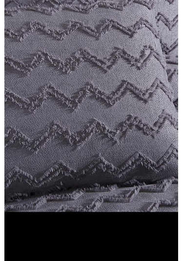 Çeyiz Diyarı Lumpa 2 Parça Tek Kişilik Pike Takımı Antrasit Antrasit