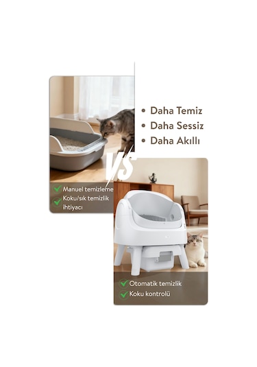 Petpivot Autoscooper 11 Açık Üst Akıllı Otomatik Kedi Tuvaleti