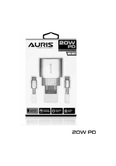 Auris PD iPhone Uyumlu Yüksek Hızlı Şarj Cihazı Seti 20W