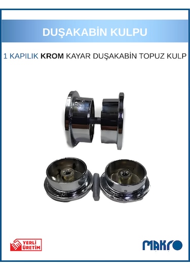 Sürgülü - Kayar Duşakabin Kulp Krom Cam Duşakabin Kulbu Krom