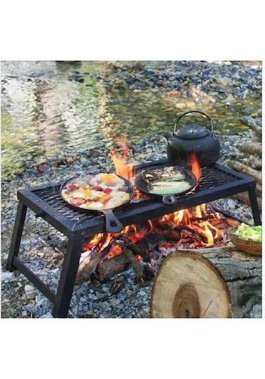 Ateş Üstü Katlanabilir Izgara Mangal Büyük Boy Çok Renkli
