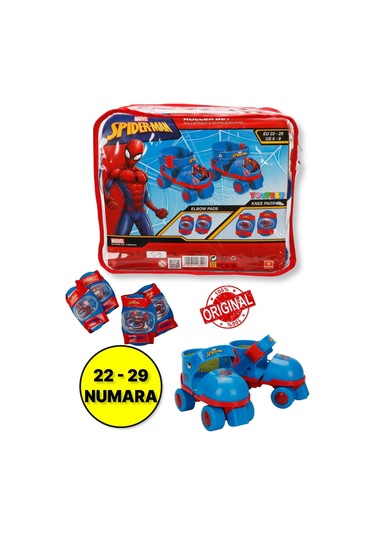 Spiderman Çantalı Dizlik Ve Dirseklikli 4 Teker Paten Seti - 22 - 29 Numara İçin Ayarlanabilir Çok Renkli Spiderman Çantalı Dizlik Ve Dirseklikli 4 Teker Paten Seti - 22 - 29 Numara İçin Ayarlanabilir Çok Renkli