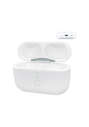 Reedark Airpods Uyumlu Pro 2 İçin Kablosuz Kulaklık Şarj Kutusu - Type-c Arayüz Ve Ön Tuşlu Beyaz