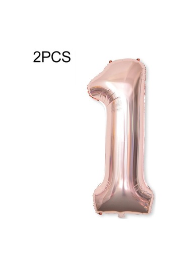 2 Adet 40 Inç Alüminyum Folyo Numarası Balonlar Doğum Günü Düğün Nişan Parti Dekor Çocuk Balosu Malzemeleri 1-şampanya Altın