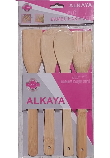 4'lü Bambu Kaşık Seti 28 Cm