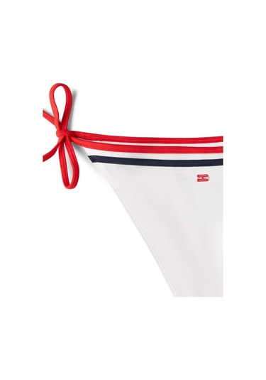 Tommy Hilfiger Kadın İp Yan Bağlama Ekru Bikini Altı-13348 Ekru