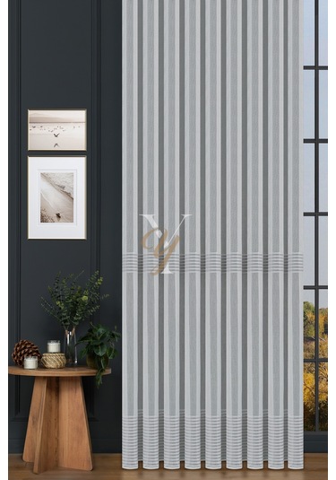6021 Tül Perde V-gri Gri