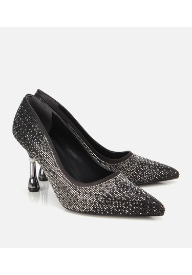 Hotiç Kadın Siyah Taşlı İnce Topuklu Stiletto 01ayh314780a100 01ayh314780a100 Siyah