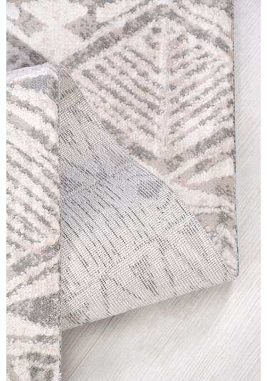 Volora Halı Koleksiyonu Yumuşak Dokulu, Modern İnce Form, Tozumaz Ve Kolay Temizlenebilir Krem - Gri