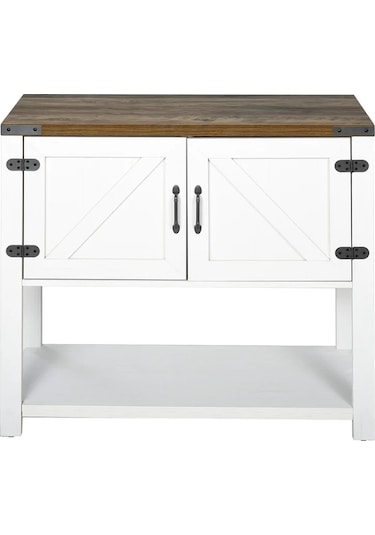 Ağaç Atölyesi - Potter Ahşap Beyaz Dolap/Dresuar Beyaz - Ceviz