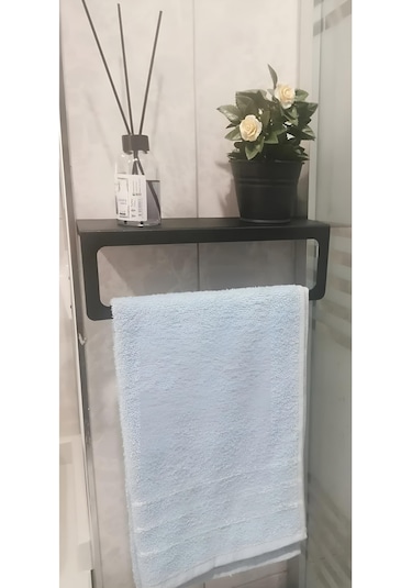 Hvngroup Metal 30 Cm Raflı Havlu Askısı Siyah