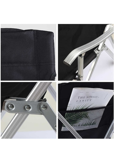 Madfox Dachuan Katlanır Kamp Sandalyesi Siyah Çok Renkli