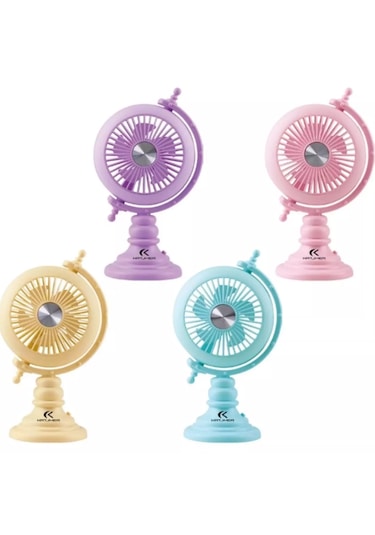 Katjmer Ktfn-15 Buharlı Masaüstü Usb Işıklı Şarjlı Fan