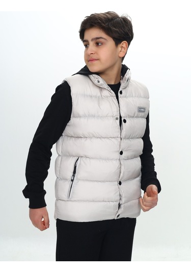 Toontoy Erkek Çocuk Göğsü Armalı Şişme Yelek Bej