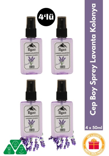 Lavanta Kolonyası 4 Lü Sprey Set Ferahlatıcı Ve Rahatlatıcı Koku - 4x50 Ml