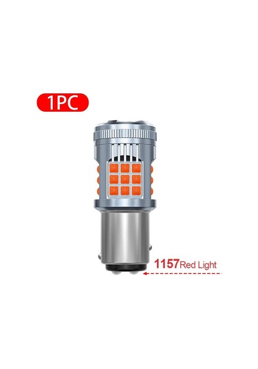Kırmızı Seametal Süper Parlak Araba Led Canbus Işık 1156 Ba15s 1157 Bay15d P21/5w Araba Dönüş Sinyali Lambası Için Hata Yok 1157