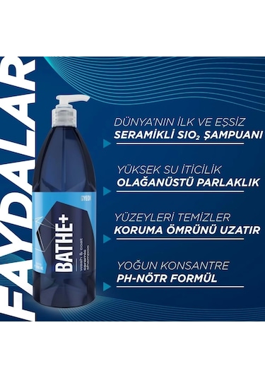 Gyeon Q²m Bathe+ Plus Seramik Bazlı Ph Nötr Cilalı Oto Şampuanı 500 Ml