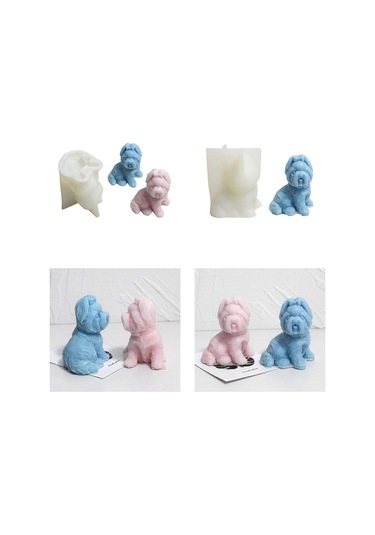 Sevimli Köpek Mum Kalıpları, Köpek Silikon Kalıpları, Epoksi Reçi Diğer