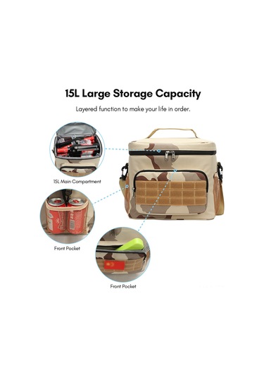 Skycity 15l Askılık Çanta, Isı Ve Soğuk Saklama, Su Geçirmez Eva, Dayanıklı Oxford Kumaş, Çıkarılabilir Şerit, Asker Yeşili Yeşil