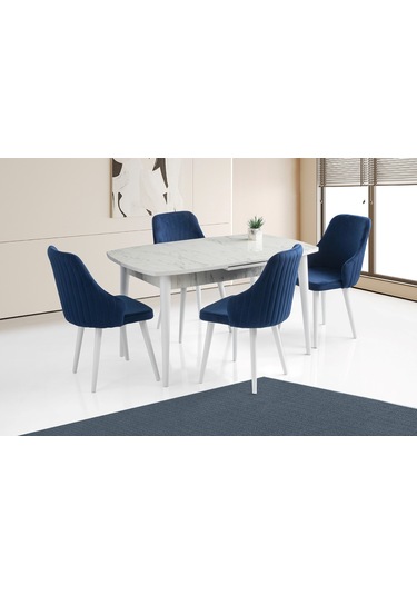 1018 Mdf Mutfak Masa Takımı Beyaz