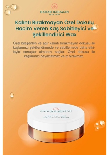 Bahar Babacan Kalıntı Bırakmayan Özel Dokulu Hacim Veren Kaş Sabitleyici ve Şekillendirici Wax 50 ML