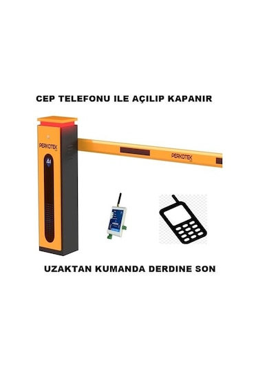 Cep Telefonu Kontrollü Otopark Bariyeri 6 Metre Kollu + Cep Telefonu Modülü