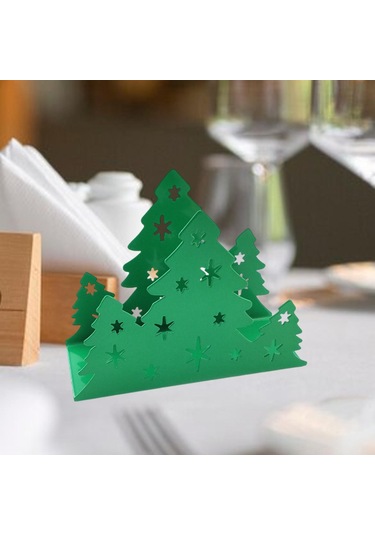 Homyl Mutfak Restoran Otel Için Yılbaşı Peçete Tutucu Yeşil