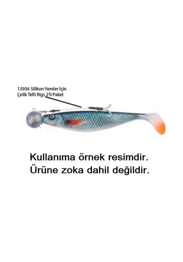 Balzer 13936 Silikon Yemler İçin Çelik Telli Rigs 11cm 2'li Paket 50-300gr Zokalar İçin