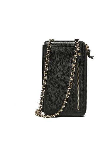 Black Cüzdan & Kartlık Kadın Diğer 2807 Roncato Flother Skın Wallet Telephone Card Holder Siyah