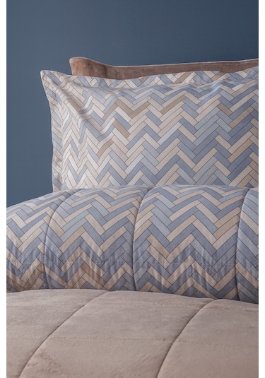 Wellsoft Kapitone Yatak Örtüsü Seti Çift Kişilik Hardy İndigo Lacivert