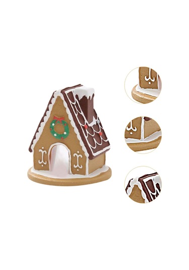 Suntek Yılbaşı Köy Evi Figürü Masaüstü Süsü Şömine 6,5x6,5x7 Cm