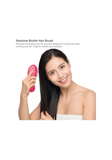 Vkemall Küçük Taşınabilir Hava Yastıklı Saç Fırçası - Yumuşak Uçlu Sırtlı Tırnaklar İle Saç Ve Kafa Derisi Masajı, Tüm Saç Tiplerine Uygun - Siyah