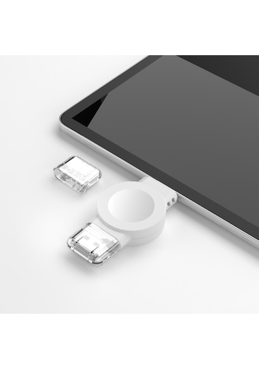 Honmex iOS Watch Uyumlu Tüm Serileri İçin 5w Manyetik Kablosuz Şarj Cihazı, Akıllı Sıcaklık Kontrolü, 2 Saat Tam Şarj, Siyah Abs Plastik, Type-c+usb