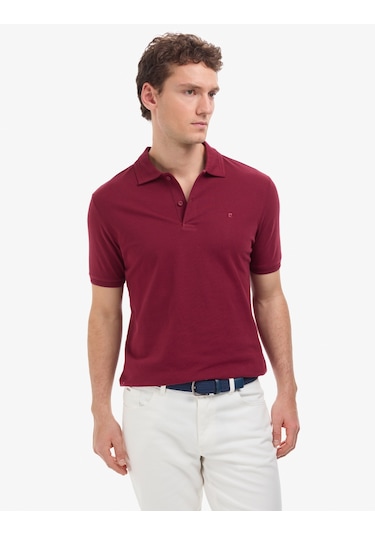 Pierre Cardin Erkek Bordo Tişört Basic 50325312-vr014