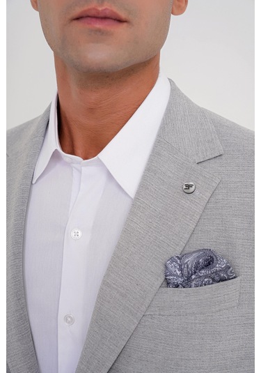 C 698 Ceket Regular Fit Gri-1 Casual Gri
