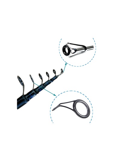 Geeksen 90'lı Balıkçılık Çubuğu Rehberi Seti: Yüksek Karbon Çelik + Seramik, Depolama Kutusu İçeren T0039 Top Ve Tek Ayaklı Gövde