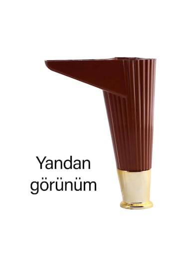 4 Adet Golden Ayak 15 Cm Kahve Altın Gold Mobilya Kanepe Sehpa Ünite Koltuk Ayağı Baza Ayak Ayakları