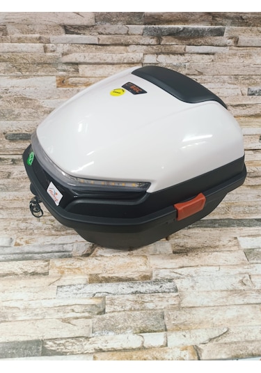 G Motosiklet Arka Çanta 33lt Işıklı Stop Sağ Sol Sinyal Beyaz