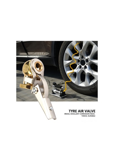 Ximistore9 Bronz Lastik Hava Bağlantısı Kelepçe İle - 1/4" Giriş, Hava Geçirmez, Araba-motor-ulaşım Aracı Uyumlu