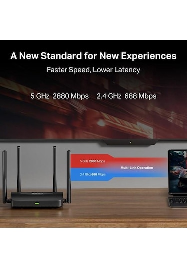 Mercusys Mr25be Be3600 Wıfı7 Dual Band Ev Ofis Tip Router
