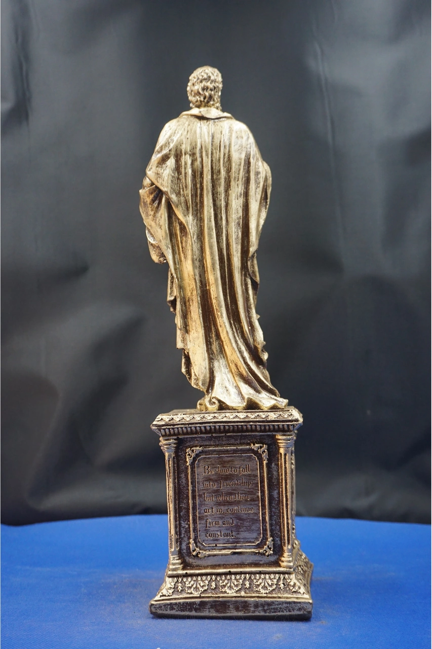 Atinalı Filozof Sokrates Heykel Biblo Bilgelik Ve Felsefenin Simgesi Hediyelik Aksesuar 35 Cm