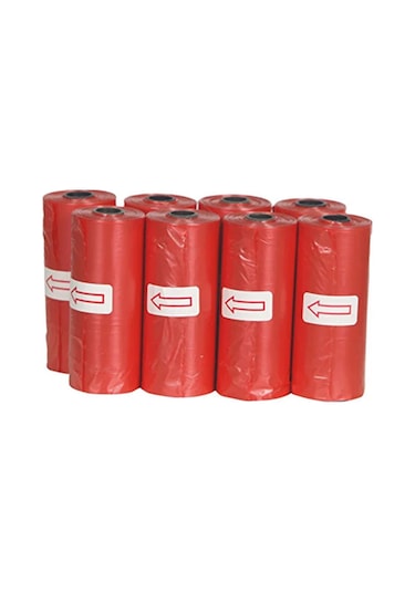 Bamm Bamm Kirli Bebek Bezi Poşeti Çanta Boy Kırmızı 8 x 15'li 22 x 32 CM