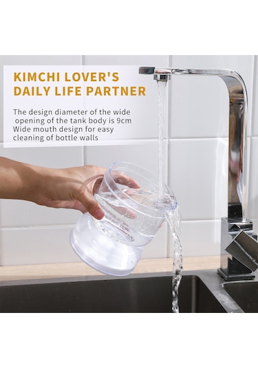 Xiyyadms 800ml Plastik Turşu Kabı, Görünür Kapaklı, Çatal İlaveli, Kuru Ve Yaş Gıda Ayrımı, Mutfak Ve Ev Kullanımı İçin İdeal Beyaz