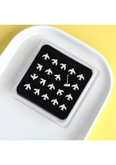 925 Ayar Gümüş Hızma Kırlangıç Kuşu Figürlü Gümüş Hızma Gri