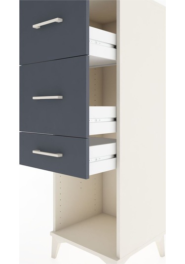 Hyperion Dolap 3 Çekmeceli 44x44x134 Aytaşı-antrasit Aytaşı