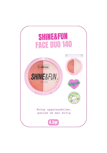 Callista Shine & Fun Face Duo Allık & Aydınlatıcı Paleti 140 Good Company