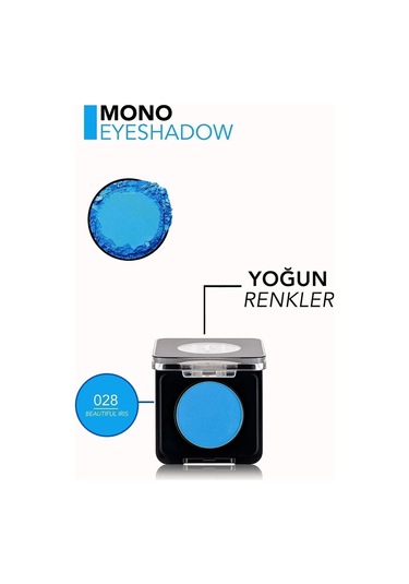 Flormar Mono Yüksek Pigmentli & Mat Bitişli Kompakt Göz Farı 028 Beautiful Iris