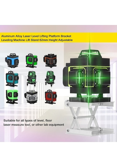 Pazly Yüzey Yükseklik, Platformu Kaymaz Kaldırma Hafif Ayarlanabilir Alüminyum 62mm - Wp